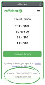 Charitable Lottery Licences and Permits .